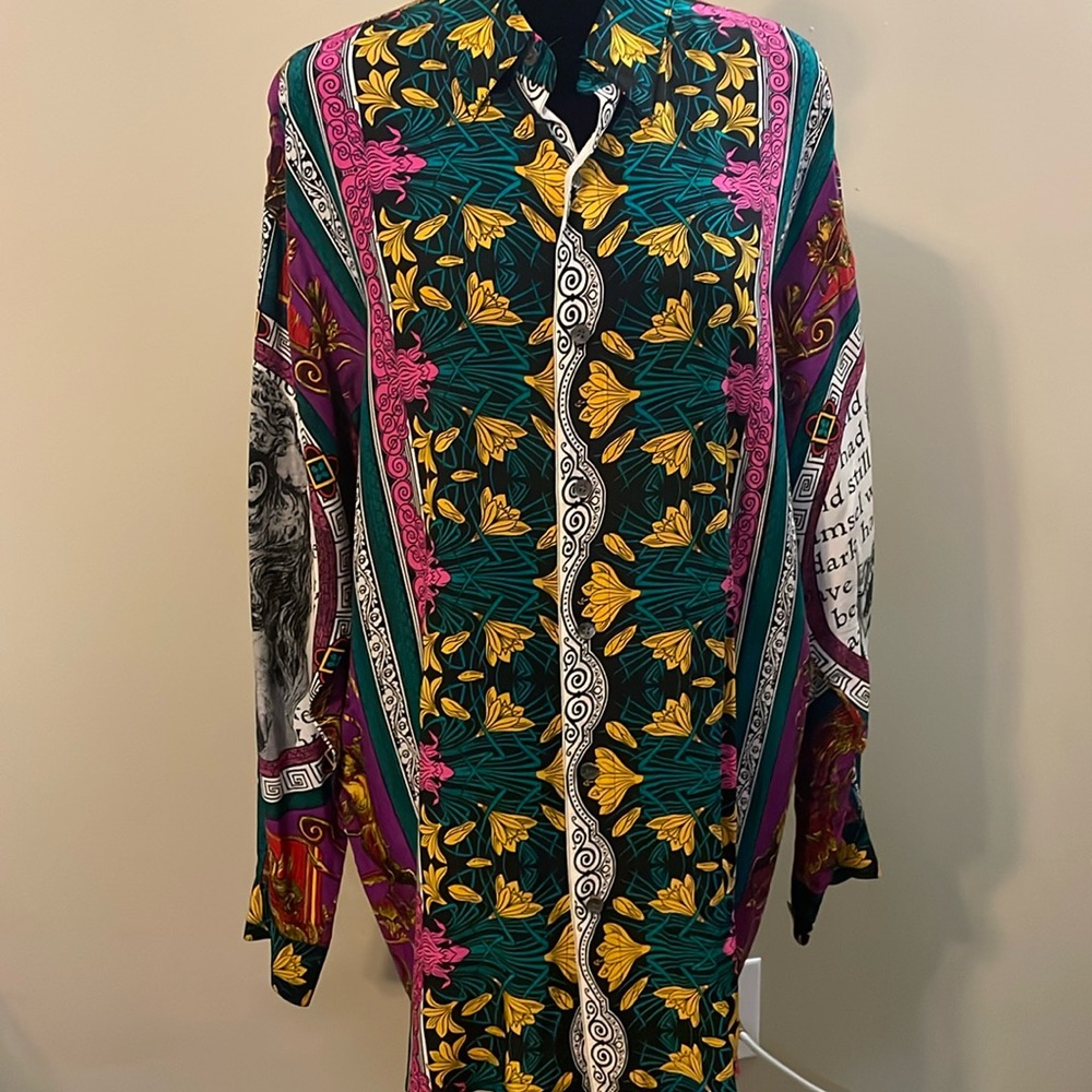 Vintage silk button up shirt